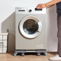 NIUXX Mosógép Állvány 8 Lábbal + 4 Kerékkel - Állítható Alátét Mosógéphez, Hűtőhöz és Szárítógéphez - Csúszásgátló, Rezgéselnyelő (42-66 cm) 8