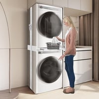 NIUXX Mosógép és szárítógép közlegelő keret készlet polccal és rögzítőkötéllel - Stacking kit with shelf 8
