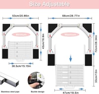 NIUXX Mosógép és szárítógép közlegelő keret készlet polccal és rögzítőkötéllel - Stacking kit with shelf 2