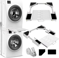 NIUXX Mosógép és szárítógép közlegelő keret készlet polccal és rögzítőkötéllel - Stacking kit with shelf 1