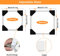 NIUXX univerzális mosógép alap 46-69 cm, 400 kg terhelhetőség, 16,1 cm magas 2