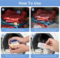 Nivaobi Mosható szöszeltávolító macskaszőr és kutyaszőr labdák mosógéphez, újrahasználható 3 db csomag, színkeverék 5
