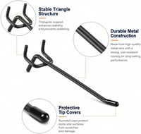 Nivithi 60 db lyukacsos falhorog szett 5-15 cm, szerszámtartó fali rendszer 4