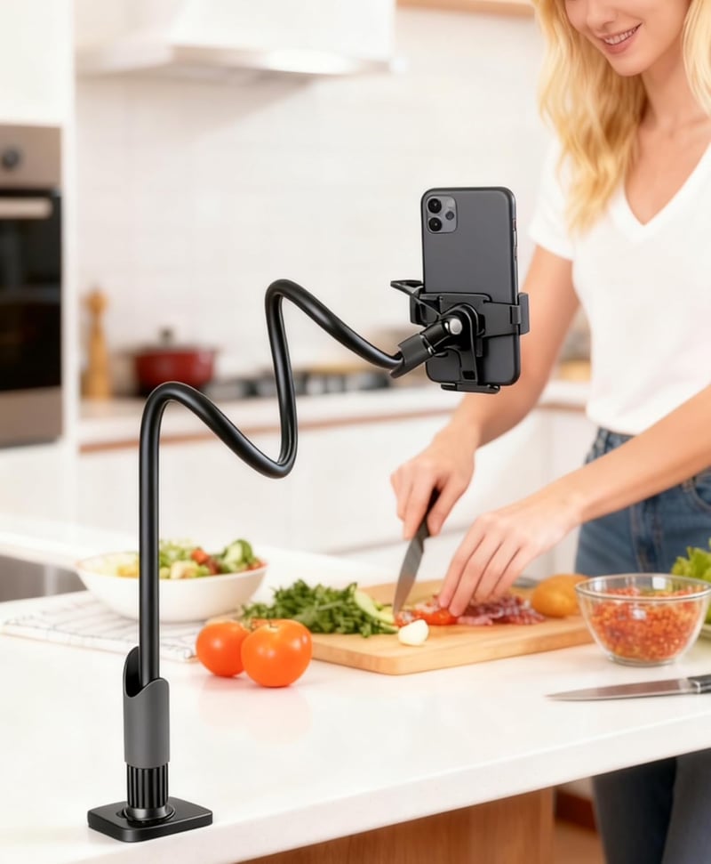 Nixinioo Flexibilis Telefontartó Ágy Gooseneck Állvány iPhone Samsung Kompatibilis
