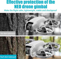 NIXRET DJI Neo gimbal ütközésvédő lökhárító keret fehér színű, karcolásgátló védősín és lencsevédő tartozék 5