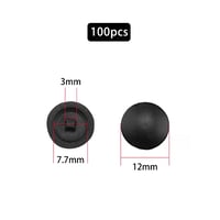 NIYATA Phillips csavarfej takaró kupak 12 mm, fekete - 100 db 2