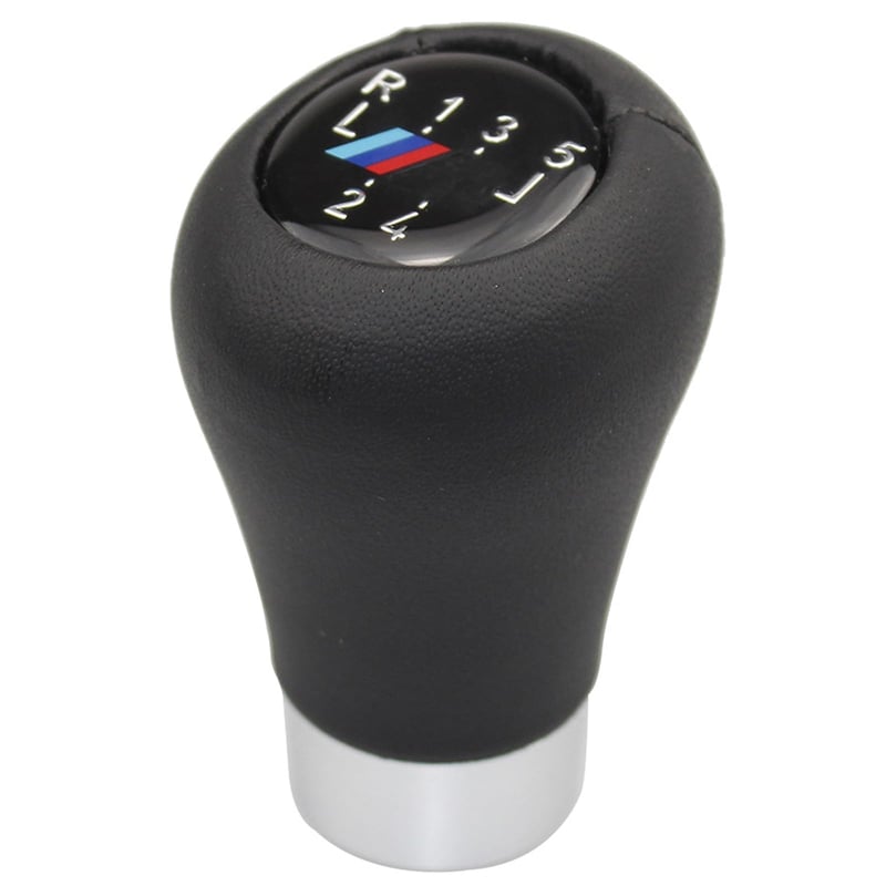 NIYATA BMW Schimbător de viteze 5 Trepte Sportiv Manual pentru Seria E36 E39 E60 E83 E87 E90 E92 - Negru, Ergonomic, Plastic ABS și Piele PU