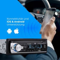 NK 1 DIN autórádió - Bluetooth 5.0, 4x40W, RDS, USB, AUX, LCD kijelző 7