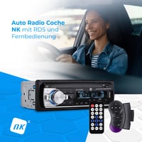 NK 1 DIN autórádió - Bluetooth 5.0, 4x40W, RDS, USB, AUX, LCD kijelző 2