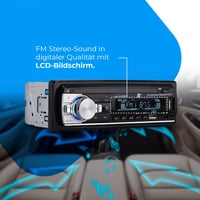 NK 1 DIN autórádió - Bluetooth 5.0, 4x40W, RDS, USB, AUX, LCD kijelző 3