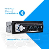 NK 1 DIN autórádió - Bluetooth 5.0, 4x40W, RDS, USB, AUX, LCD kijelző 4