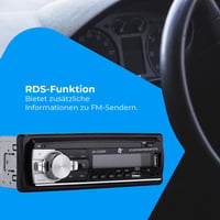 NK 1 DIN autórádió - Bluetooth 5.0, 4x40W, RDS, USB, AUX, LCD kijelző 5