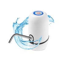 Automatický dávkovač vody NK, nabíjanie cez USB, nehrdzavejúca oceľ, bez obsahu BPA, prenosný, na fľaše s objemom 1,5 – 18,9 l, biely, 16 cm 1