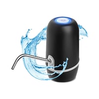 Automatický dávkovač vody NK, USB nabíjanie, nehrdzavejúca oceľ, bez obsahu BPA, prenosný, pre 1,5 – 18,9 l fľaše, čierny, 16 cm 1