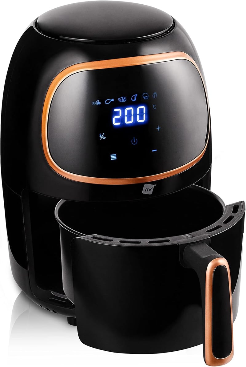 NK Digital Forró Levegős Fritőz 2L, 6 Program, 1000W, 200°C