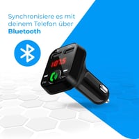NK FM2102 Bluetooth 5.0 autós FM adó 12/24V kihangosító zenelejátszó USB gyorstöltés 6