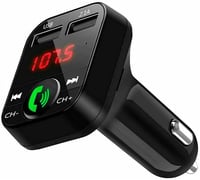 NK FM2102 Bluetooth 5.0 autós FM adó 12/24V kihangosító zenelejátszó USB gyorstöltés 1