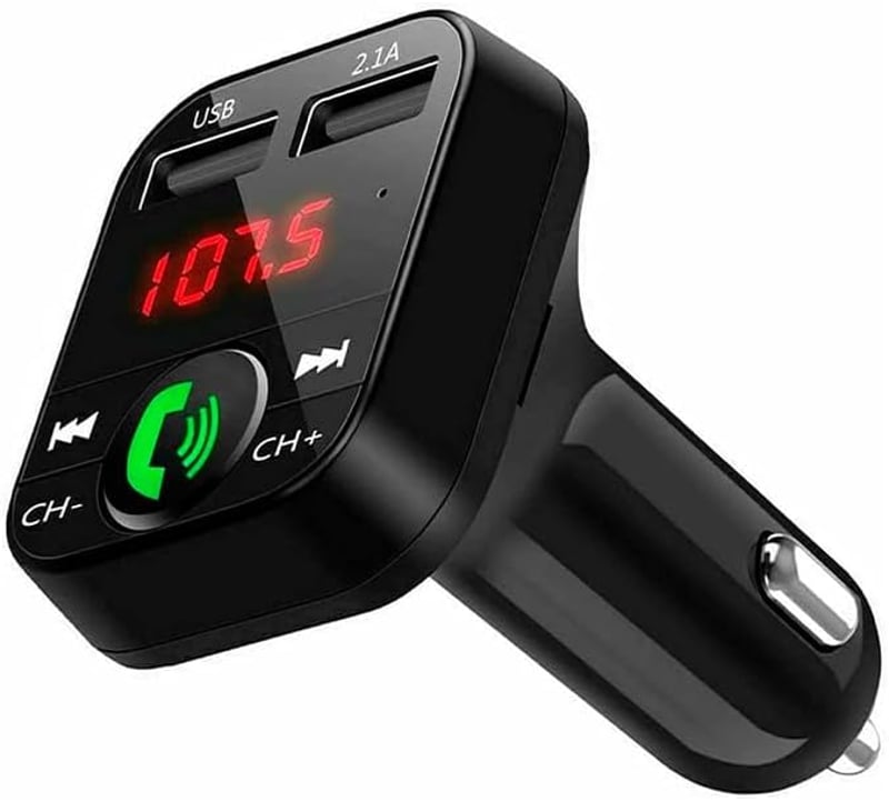 NK FM2102 Bluetooth 5.0 autós FM adó 12/24V kihangosító zenelejátszó USB gyorstöltés