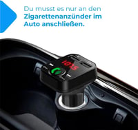 NK FM2102 Bluetooth 5.0 autós FM adó 12/24V kihangosító zenelejátszó USB gyorstöltés 5