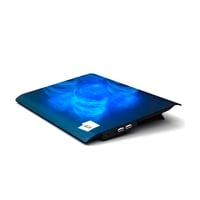 NK Chladiaca podložka pod notebook 12-17 palcov - 4 tiché ventilátory, 2 USB porty, modré LED svetlo, so stojanom, čierna 1