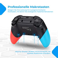 NK Pro Switch Wireless kontroller – Makró, Turbo, Gyro, Dual Vibration, RGB fény – Fekete/Piros/Kék 3