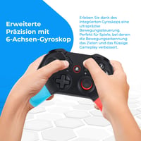 NK Pro Switch Wireless kontroller – Makró, Turbo, Gyro, Dual Vibration, RGB fény – Fekete/Piros/Kék 6