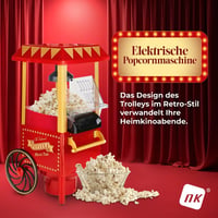Aparat de popcorn NK Retro, 1200 W, fără ulei, 0,3 L - roșu 2