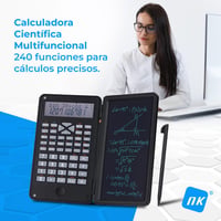 NK tudományos számológép 240 funkcióval, 6 colos írótáblával - fekete 3