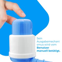 Univerzálny dávkovač vody NK – Manuálny dávkovač pre 2, 4, 6, 8, 10 a 12 l fľaše, s adaptérmi 3,8 a 4,8 cm – biely a modrý 3