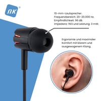 NK USB-C slušalice s mikrofonom, in-ear headset, kabel 1,2 m, kontrola glasnoće i reprodukcije, 10 mm stereo zvuk, ergonomske, kompatibilne s iPhoneom i USB-C uređajima 4