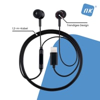 NK USB-C slušalice s mikrofonom, in-ear headset, kabel 1,2 m, kontrola glasnoće i reprodukcije, 10 mm stereo zvuk, ergonomske, kompatibilne s iPhoneom i USB-C uređajima 2