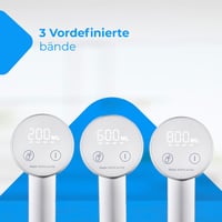 NK Dávkovač vody s LED displejom – Automatický, 4 objemy dávkovania 200/600/800 ml/nepretržité, 1200 mAh, dotykové ovládanie, pre 1,5 l – 18,9 l fľaše – Biely 6