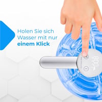 NK Dávkovač vody s LED displejom – Automatický, 4 objemy dávkovania 200/600/800 ml/nepretržité, 1200 mAh, dotykové ovládanie, pre 1,5 l – 18,9 l fľaše – Biely 3