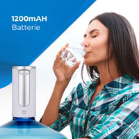 NK Dávkovač vody s LED displejom – Automatický, 4 objemy dávkovania 200/600/800 ml/nepretržité, 1200 mAh, dotykové ovládanie, pre 1,5 l – 18,9 l fľaše – Biely 7