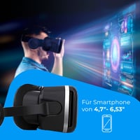 NK VR szemüveg okostelefonhoz (4,7"-6,53"), 90-100°-os látószög, 360°-os forgatás - fekete 4