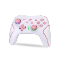 NK Wireless Switch Controller Fekete - OLED/Lite/Pro Kompatibilis, 6-Axis, Vibráció - white/pink 1
