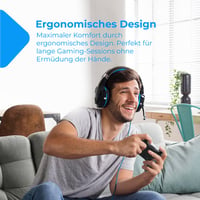 NK Wireless Switch Controller Fekete - OLED/Lite/Pro Kompatibilis, 6-Axis, Turbo, Dual Shock - Black + blue / red 5