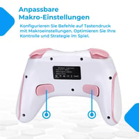 NK Wireless Switch Controller Fekete - OLED/Lite/Pro Kompatibilis, 6-Axis, Vibráció - white/pink 8