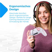 NK Wireless Switch Controller Fekete - OLED/Lite/Pro Kompatibilis, 6-Axis, Vibráció - white/pink 5