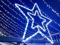 NLIGHTING Függő Karácsonyi Csillag 90 LED Világítással Kültéri Beltéri Dekoráció 3