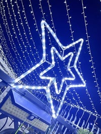 NLIGHTING Függő Karácsonyi Csillag 90 LED Világítással Kültéri Beltéri Dekoráció 4