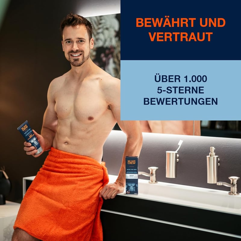 NO HAIR CREW Premium Férfi Szőrtelenítő Krém 200ml