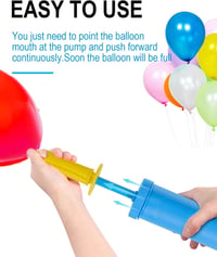 Noa Home Deco kézi légballon pumpa kék és rózsaszín - esküvő, születésnap, party dekorációhoz - yellow / blue 6