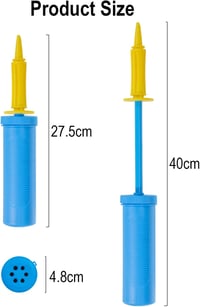 Noa Home Deco kézi légballon pumpa kék és rózsaszín - esküvő, születésnap, party dekorációhoz - yellow / blue 3