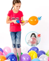 Pompă manuală pentru baloane Noa Home Deco pentru petreceri și evenimente, albastru-roz 2
