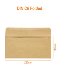 Obálka z kraftového papiera Noa Home Deco, 80 g/m², DIN DL 220x110 mm – 100 ks 2
