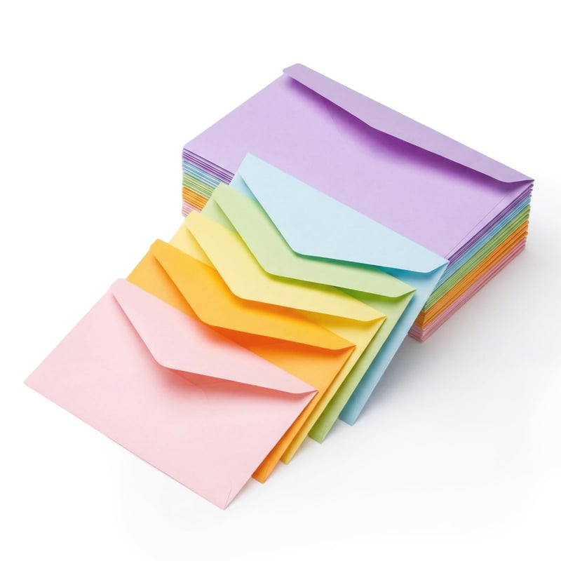 Mix plicuri colorate Noa Home Deco 40 buc. - 16x11 cm, 130 g/m², plicuri fără fereastră pentru felicitări, invitații, carduri aniversare, lucru manual