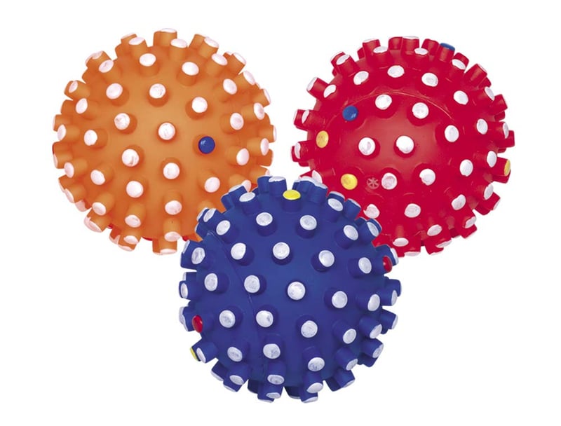 Pískacia lopta pre psov Nobby Vinyl Noppenball Classic, rôzne farby, priemer 12 cm