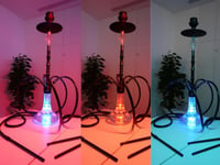 NOBLE HOOKAH 100 cm Shisha szett 4 csatlakozással LED világítással XXL fej 5