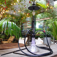 NOBLE HOOKAH 100 cm Shisha szett 4 csatlakozással LED világítással XXL fej 6